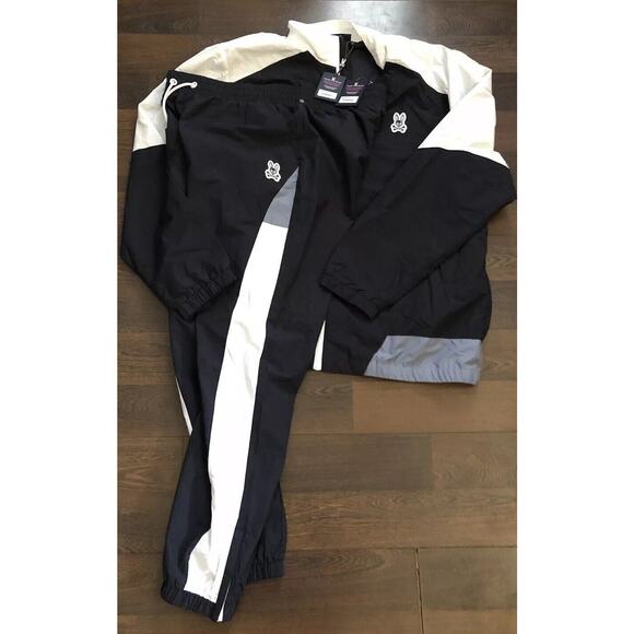 2022 PSYCHO BUNNY Mens Reyes Track Suit Mens Sz XXl Navy B6S636X1NL
